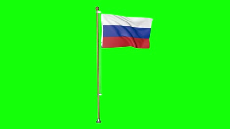 Green-screen-russia-flag-with-flagpole